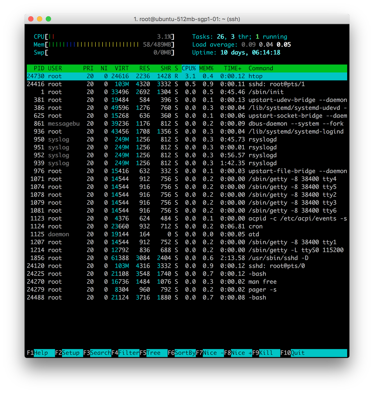 htop program